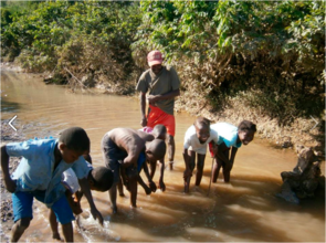 Haiti - Drinking & Bathing in River