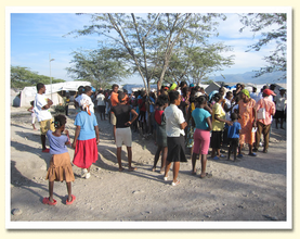 Tent City prior to new Love A Child Homes