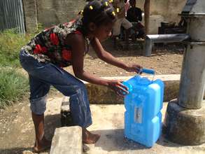 Retrieving Water in Haiti