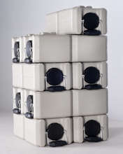 WaterBricks stack for water and food storage