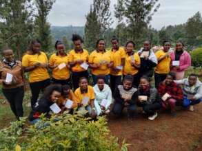 Girls received their monthly sanitary towels
