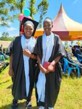 Girls graduating from the electrical wiring course