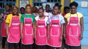 Students enrolled on the new Hair & Beauty course