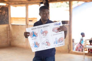 Handwashing training in progress