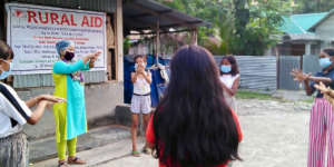 Rural Aid demonstrates proper hand washing