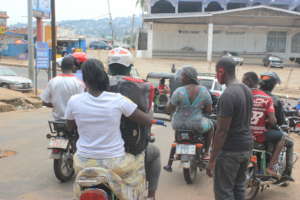Bike riders with passengers