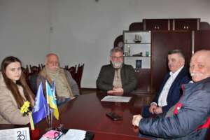 Meeting with the mayor in Bolekhiv (Ukraine)