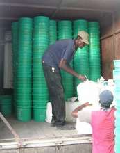 Buckets delivered to Leogane