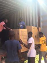 Unloading the container