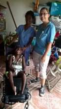 Wilmanice in her newly adapted chair
