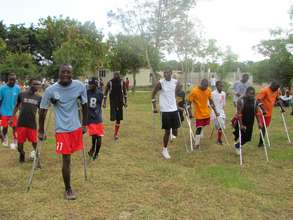 Amputee football training