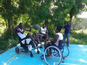 Patients from the rehab unit enjoying sports!