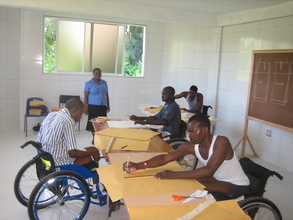Vocational training at our temp rehab centre