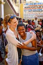 Laura visiting one of our community projects