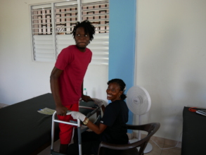 Benito in rehabilitation session