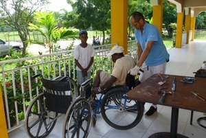 Wheelchairs donated by Swiss Paraplegic Foundation