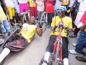 Our Rehab patients cycling at race