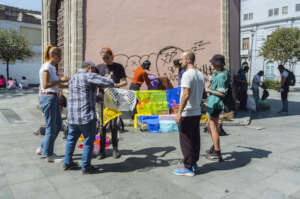 Activities on street with homeless people