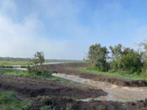 Elephant Dam with burst banks