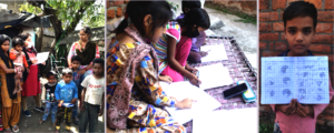 Outreach in slums to map children;online education