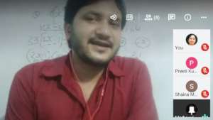 Online class being conducted by the teaching staff