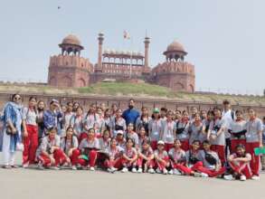 Our children visiting the Red Fort in Delhi