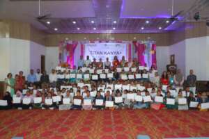 Girls receiving scholarships for Higher Education