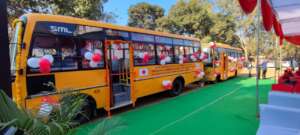 The newly inaugurated buses