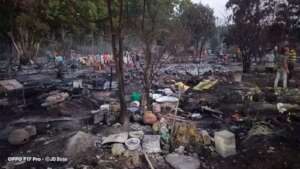 Fire at Bhauwala slum