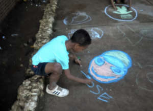 Artistic Expression Activity with Chalk