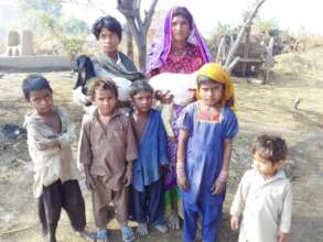 Rural families waiting food and relief