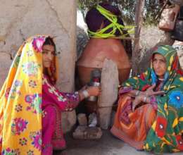 women get safe drinking water