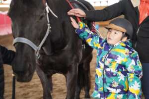 Connecting with Hei Shan the horse