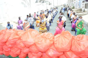 Groceries kits distribution to migrant labourers