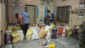 Relief material kits to poor daily wage earners