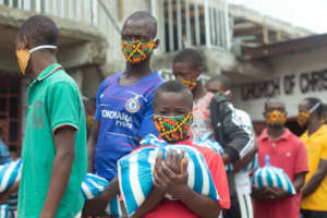 Beneficiaries receiving ration