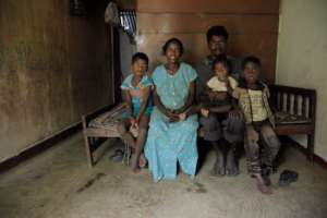 Families sharing a bed