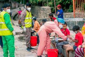 Providing packed relief packed lunch everyday