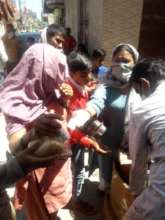 Distribution of basic supplies