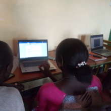 Participant learning to use a computere
