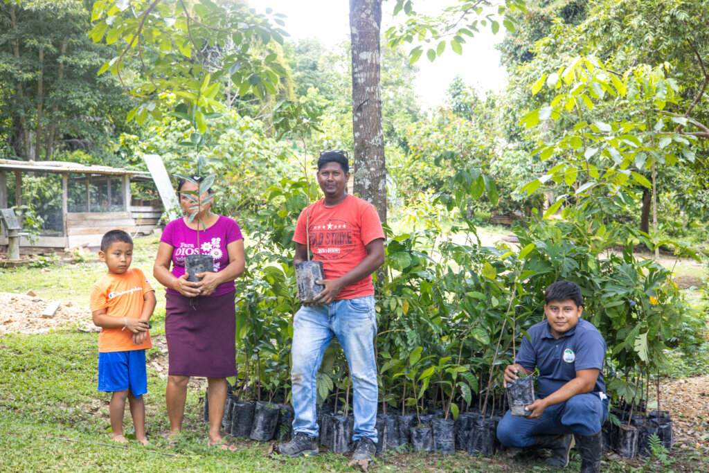 Agroforestry Extension Officer delivering saplings