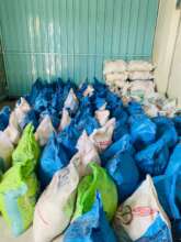 Ration bags ready to be dispatched