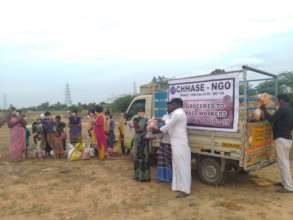 Relief material distribution