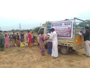 Relief material distribution