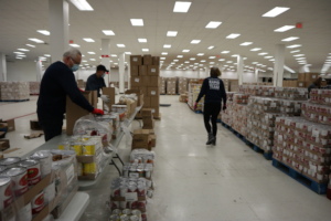 Assembling 50,000 Food Hampers