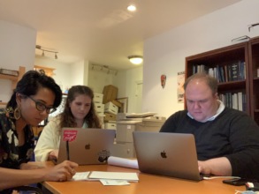 Our coordinators working on a project