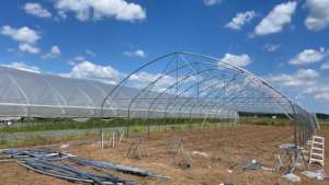 1st greenhouse construction (2nd angle)