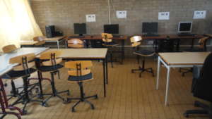 Donated computers & funitures for the children