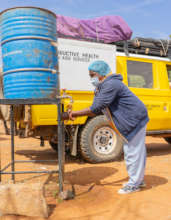 Community handwashing system for C-19 prevention.