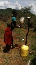 Handwashing setup by a CORP and community members